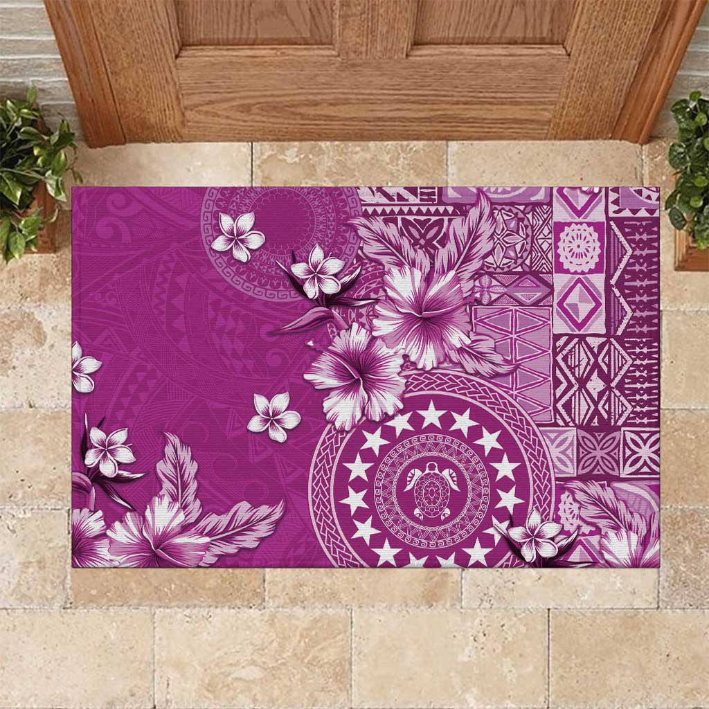 Cook Islands Rubber Doormat Fandango Hibiscus And Stars