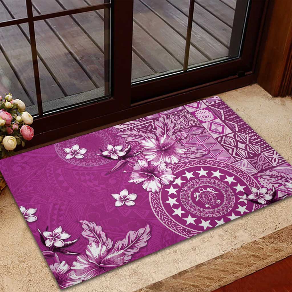 Cook Islands Rubber Doormat Fandango Hibiscus And Stars