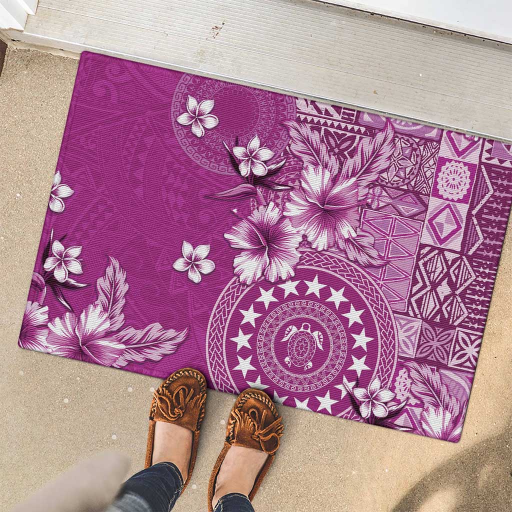 Cook Islands Rubber Doormat Fandango Hibiscus And Stars