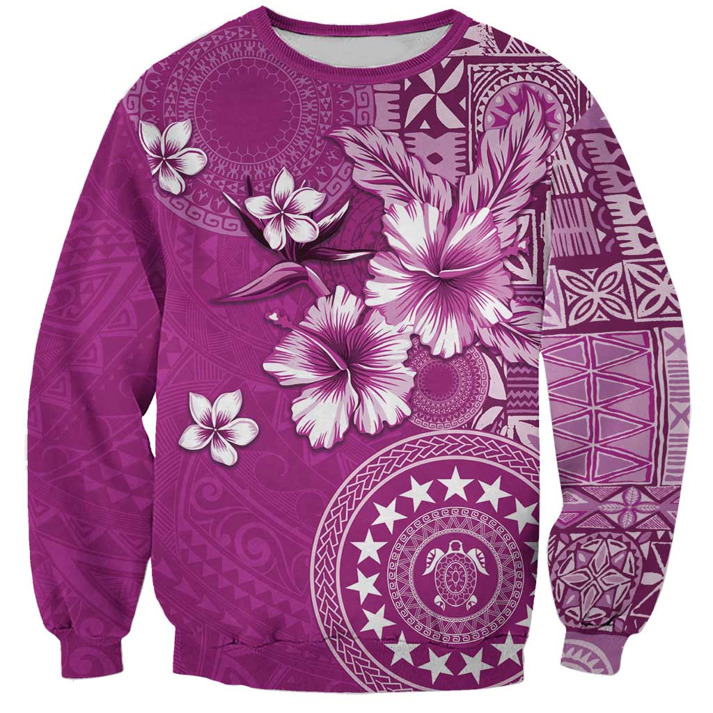 Cook Islands Sweatshirt Fandango Hibiscus And Stars
