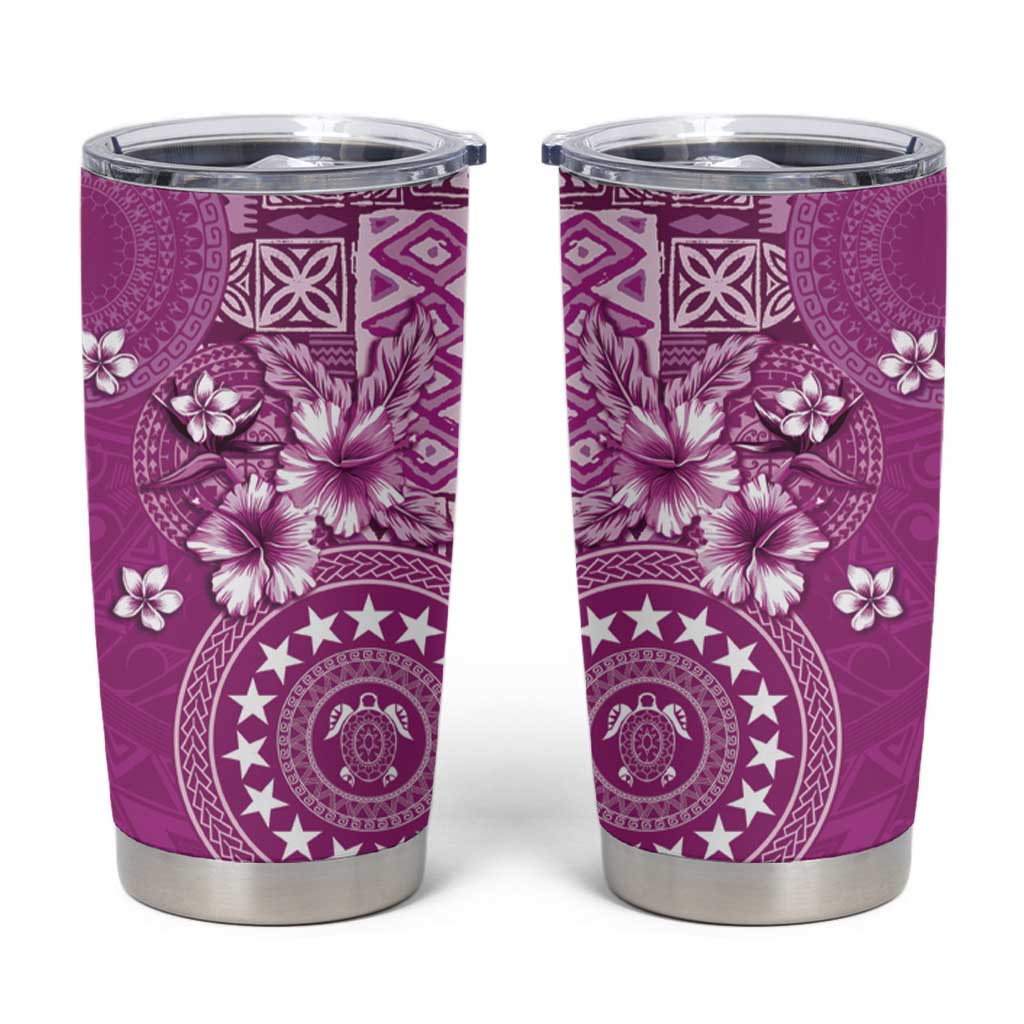 Cook Islands Tumbler Cup Fandango Hibiscus And Stars