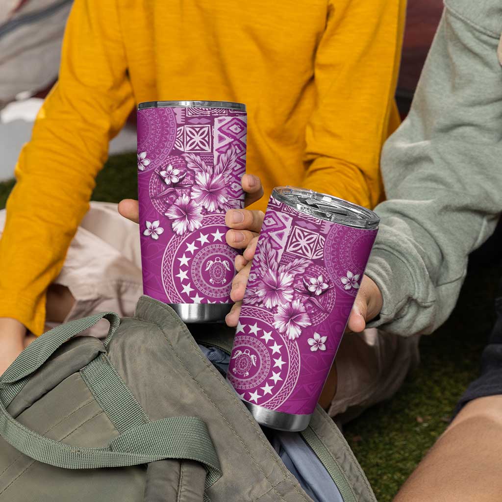 Cook Islands Tumbler Cup Fandango Hibiscus And Stars
