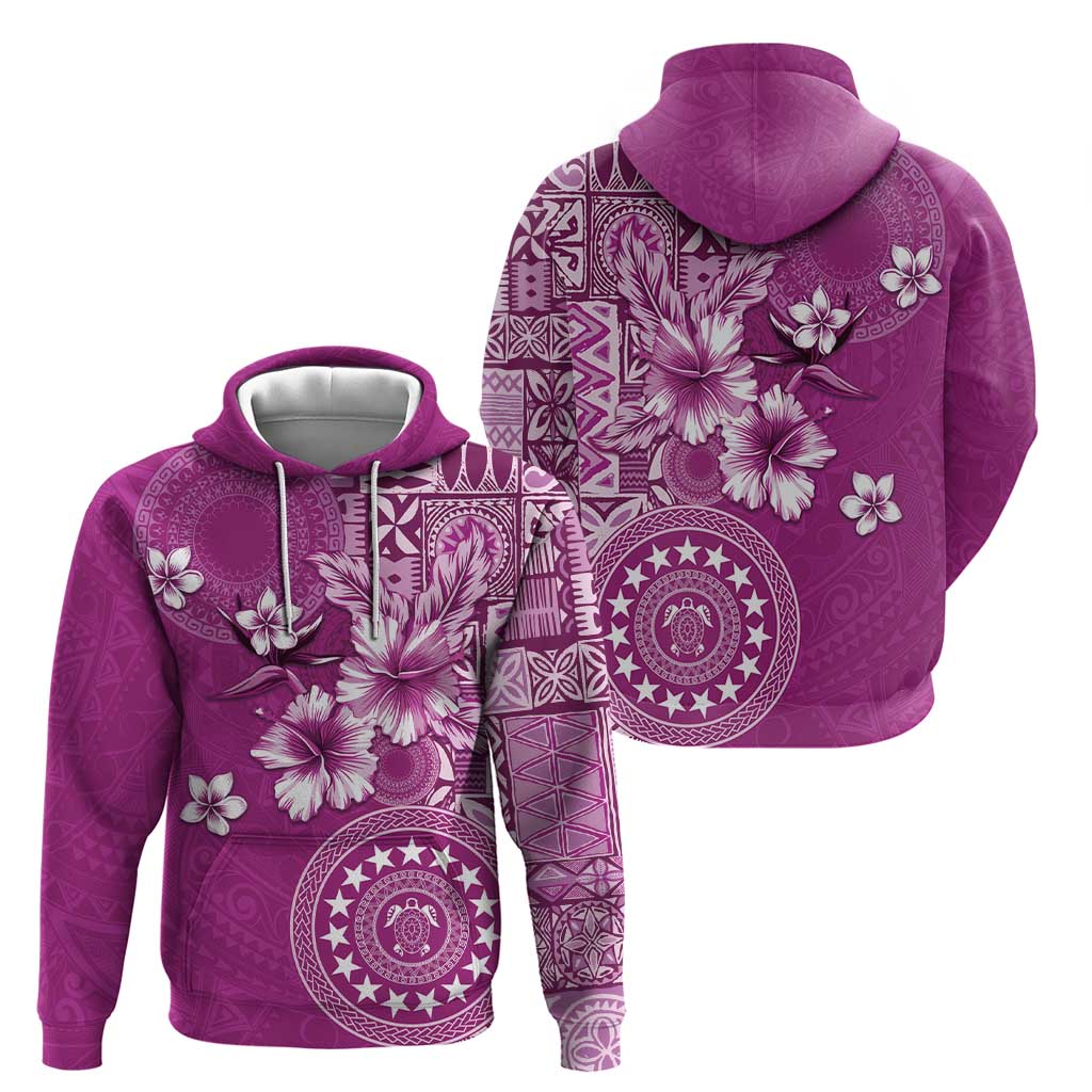 Cook Islands Zip Hoodie Fandango Hibiscus And Stars