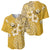Cook Islands Baseball Jersey Yellow Hibiscus And Stars