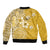 Cook Islands Bomber Jacket Yellow Hibiscus And Stars