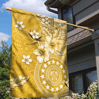 Cook Islands Garden Flag Yellow Hibiscus And Stars