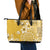 Cook Islands Leather Tote Bag Yellow Hibiscus And Stars