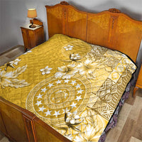 Cook Islands Quilt Yellow Hibiscus And Stars