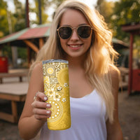 Cook Islands Skinny Tumbler Yellow Hibiscus And Stars