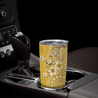 Cook Islands Tumbler Cup Yellow Hibiscus And Stars