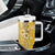 Cook Islands Tumbler With Handle Yellow Hibiscus And Stars