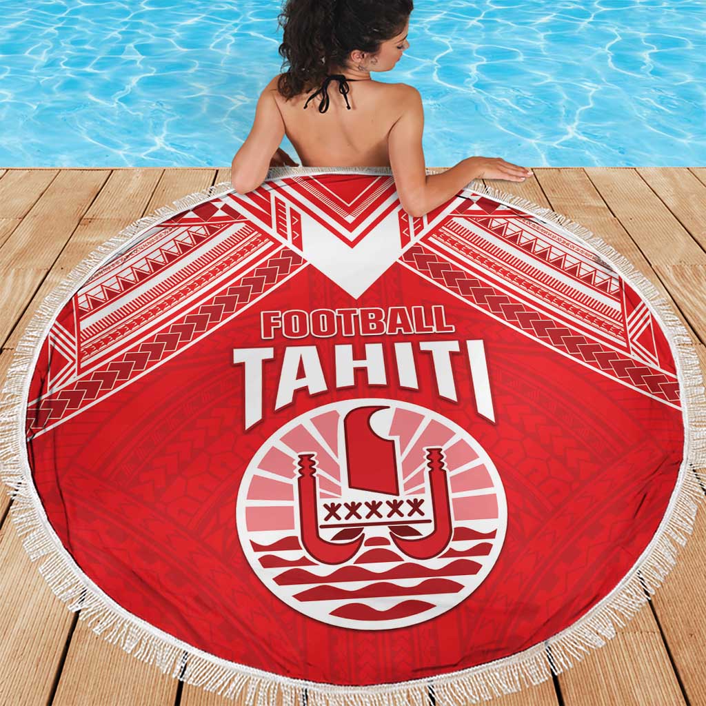 Tahiti Football Beach Blanket Coat Of Arms Polynesian Tribal Pattern