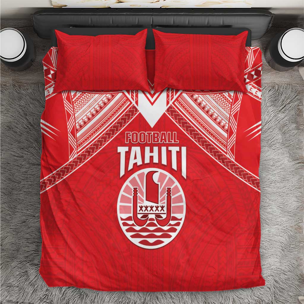 Tahiti Football Bedding Set Coat Of Arms Polynesian Tribal Pattern LT05 Red - Polynesian Pride