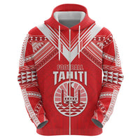 Custom Tahiti Football Hoodie Coat Of Arms Polynesian Tribal Pattern