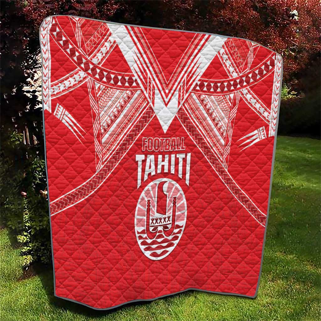 Tahiti Football Quilt Coat Of Arms Polynesian Tribal Pattern