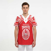 Custom Tahiti Football Scrub Top Coat Of Arms Polynesian Tribal Pattern - Polynesian Pride