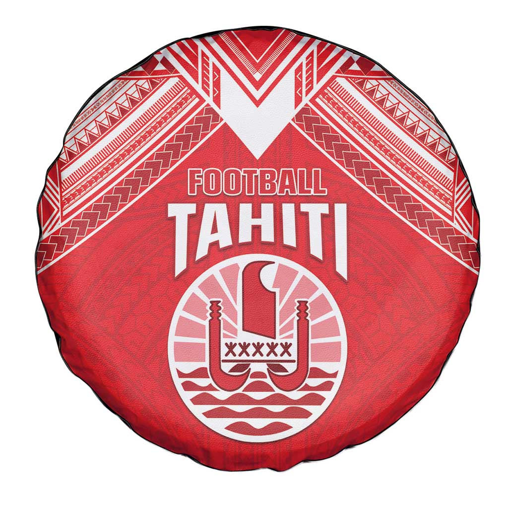 Tahiti Football Spare Tire Cover Coat Of Arms Polynesian Tribal Pattern