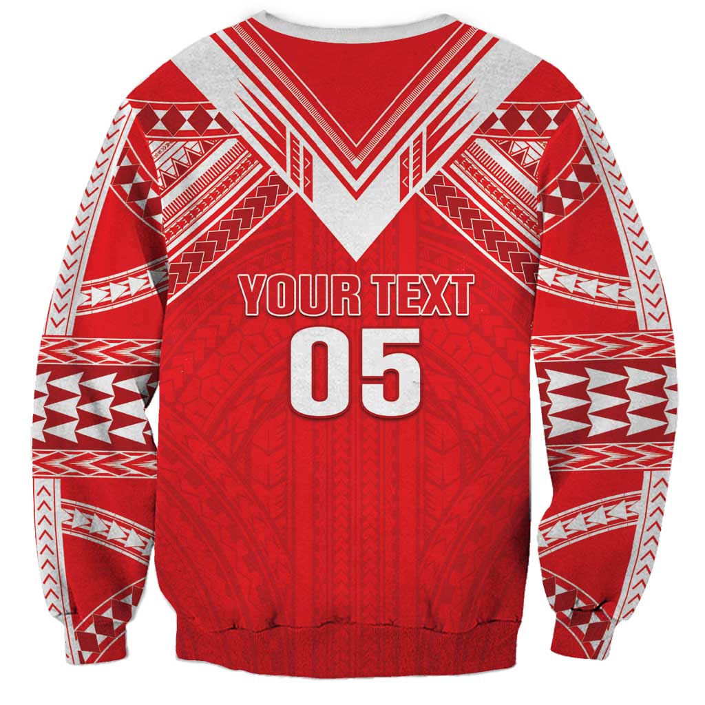 Custom Tahiti Football Sweatshirt Coat Of Arms Polynesian Tribal Pattern