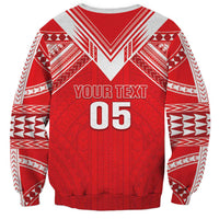 Custom Tahiti Football Sweatshirt Coat Of Arms Polynesian Tribal Pattern