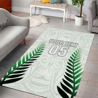 Custom New Zealand Fern Football Area Rug Simple Style