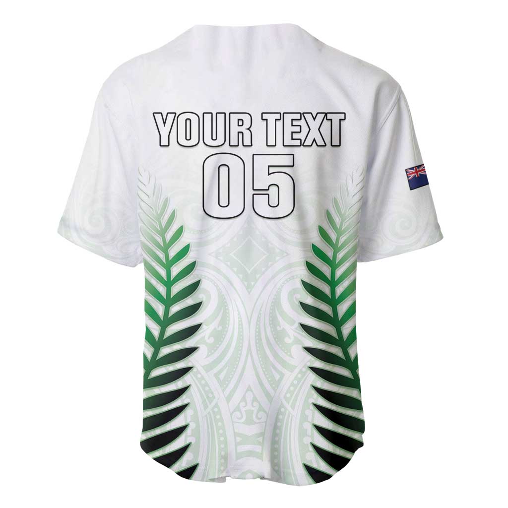 Custom New Zealand Fern Football Baseball Jersey Simple Style LT05 - Polynesian Pride