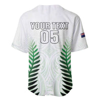 Custom New Zealand Fern Football Baseball Jersey Simple Style LT05 - Polynesian Pride