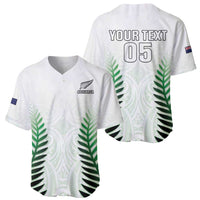 Custom New Zealand Fern Football Baseball Jersey Simple Style LT05 - Polynesian Pride