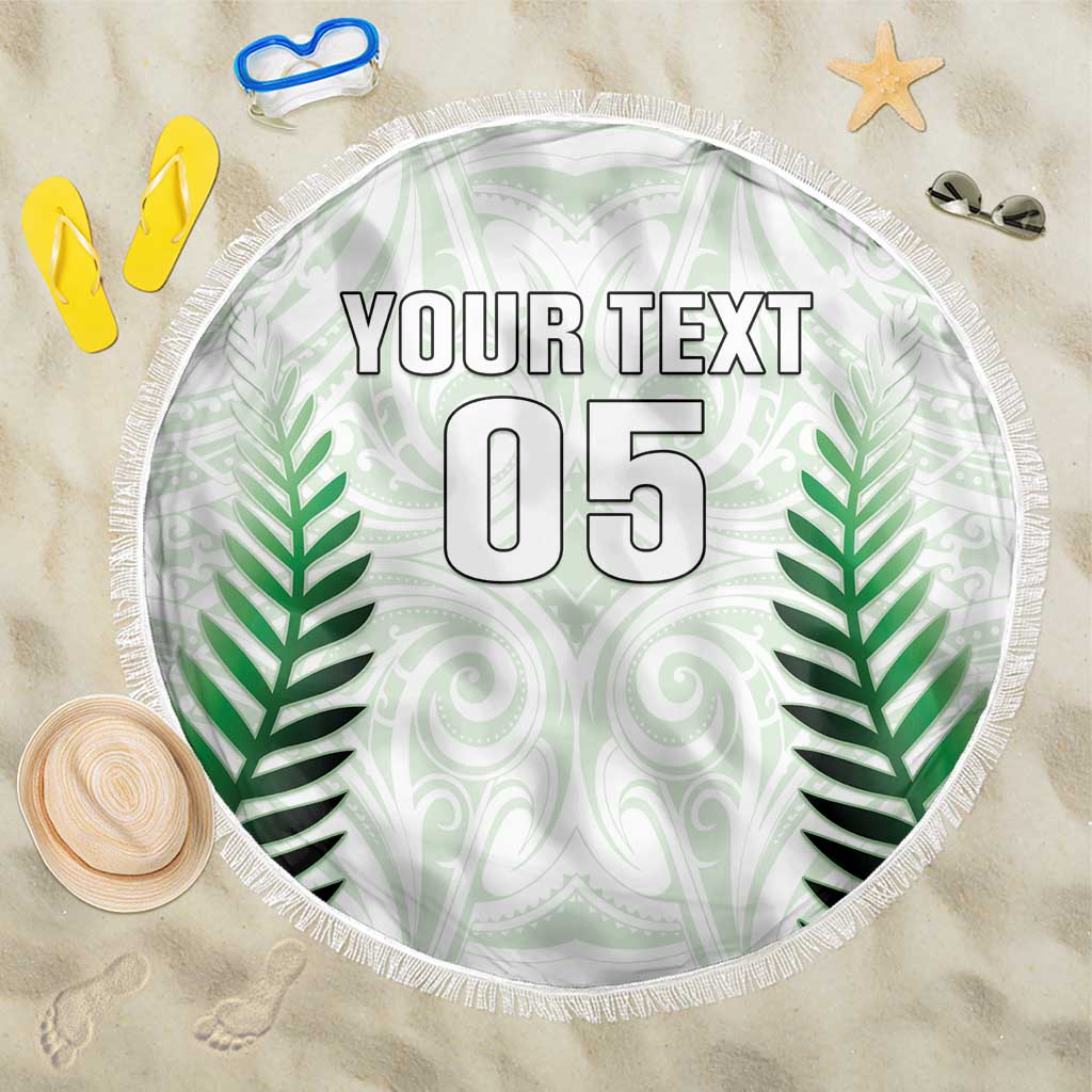 Custom New Zealand Fern Football Beach Blanket Simple Style