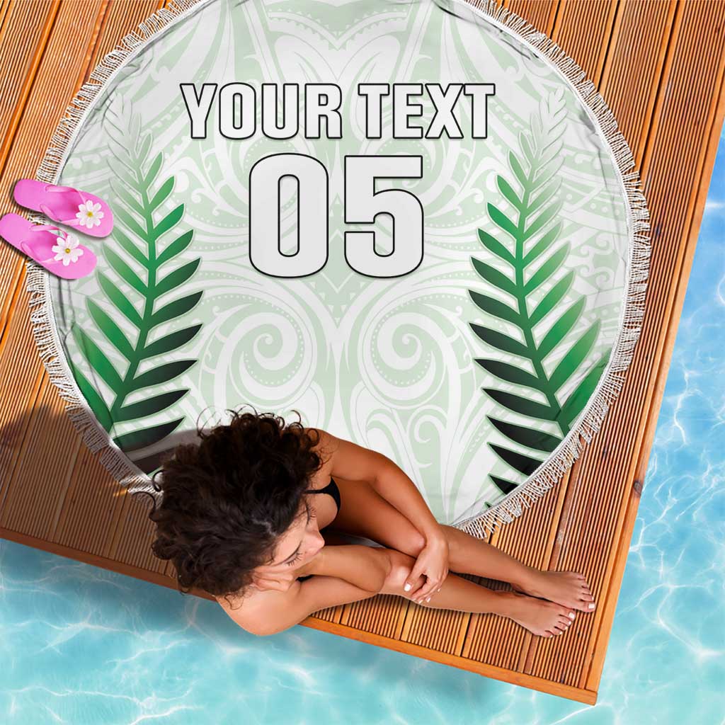 Custom New Zealand Fern Football Beach Blanket Simple Style