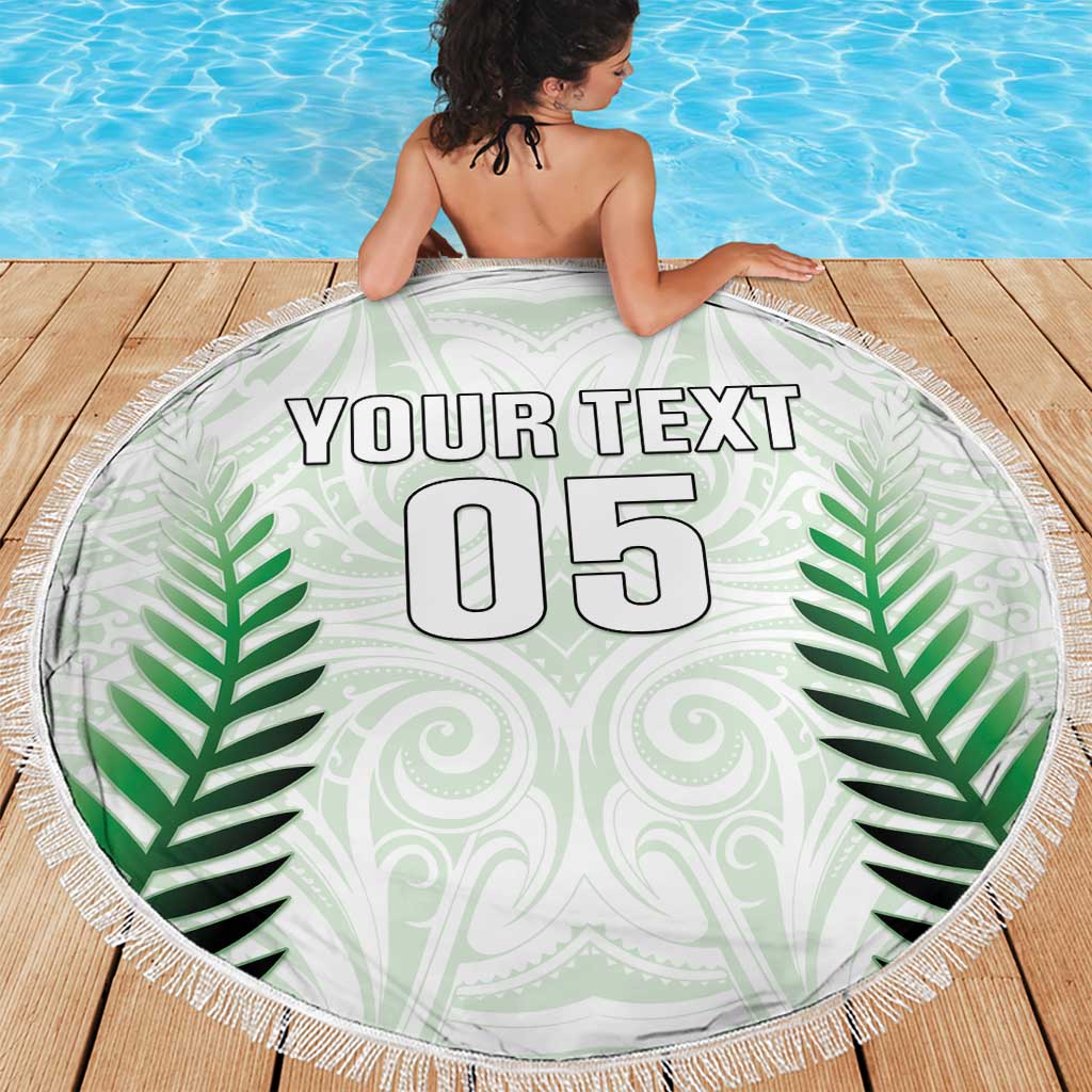 Custom New Zealand Fern Football Beach Blanket Simple Style