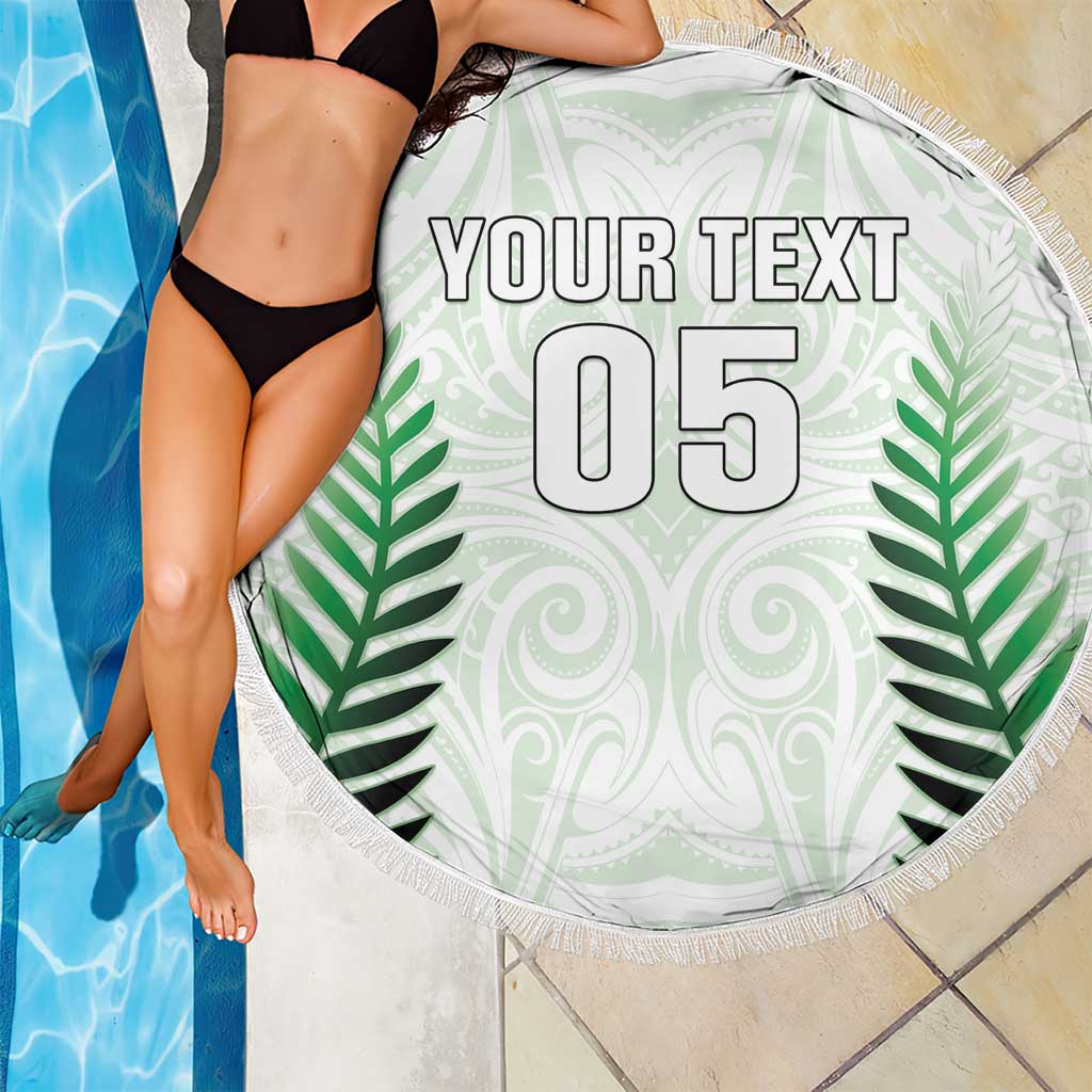 Custom New Zealand Fern Football Beach Blanket Simple Style