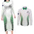 Custom New Zealand Fern Football Couples Matching Long Sleeve Bodycon Dress and Long Sleeve Button Shirt Simple Style