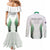 Custom New Zealand Fern Football Couples Matching Mermaid Dress and Long Sleeve Button Shirt Simple Style