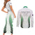 Custom New Zealand Fern Football Couples Matching Short Sleeve Bodycon Dress and Long Sleeve Button Shirt Simple Style