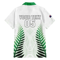 Custom New Zealand Fern Football Family Matching Off Shoulder Maxi Dress and Hawaiian Shirt Simple Style