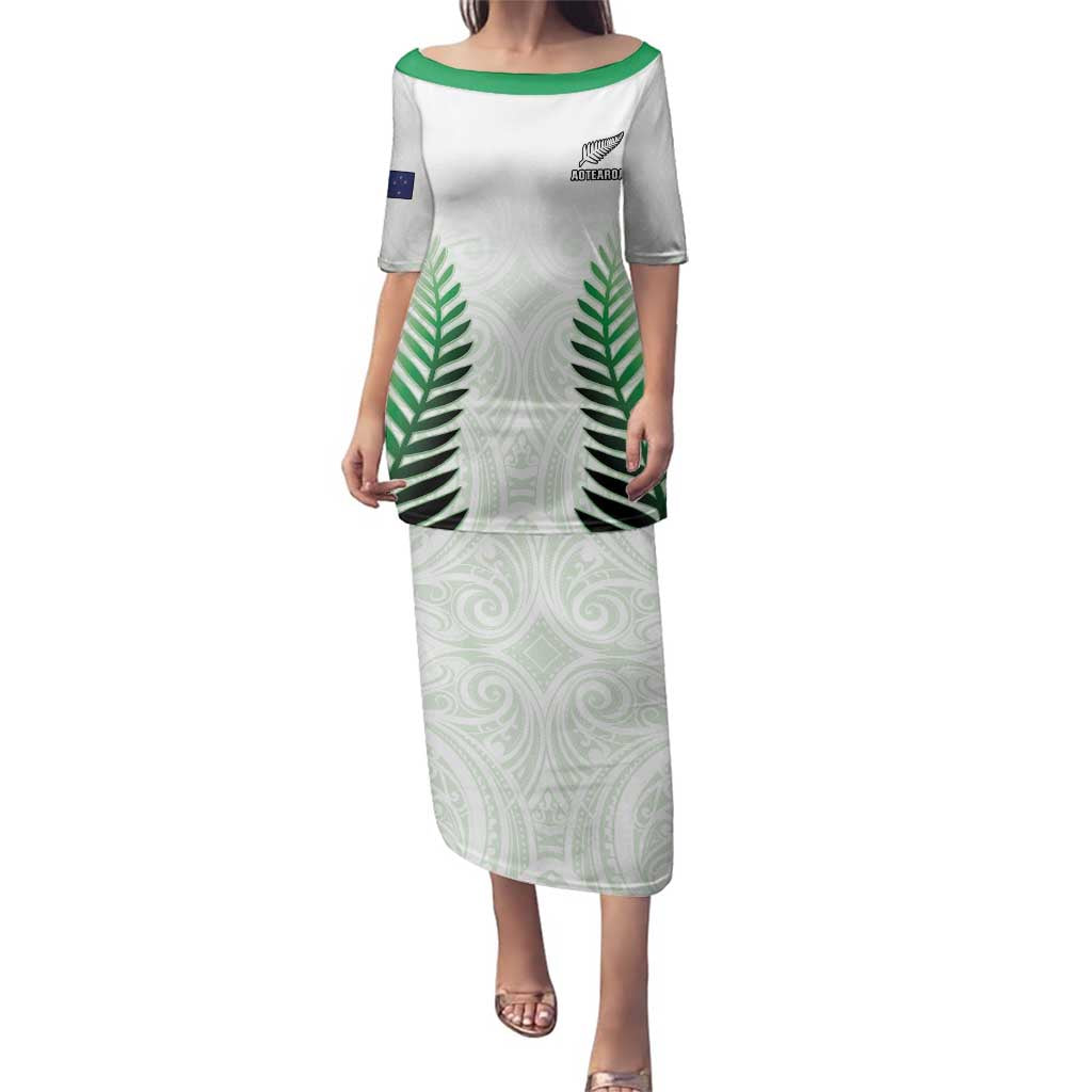 Custom New Zealand Fern Football Family Matching Puletasi and Hawaiian Shirt Simple Style