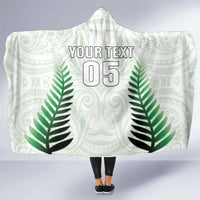 Custom New Zealand Fern Football Hooded Blanket Simple Style