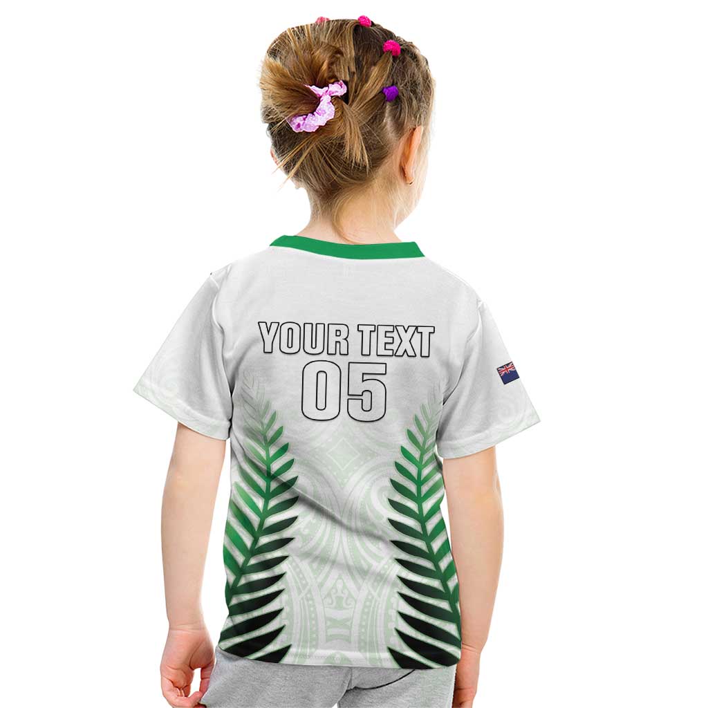 Custom New Zealand Fern Football Kid T Shirt Simple Style