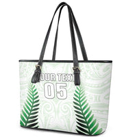 Custom New Zealand Fern Football Leather Tote Bag Simple Style