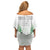 Custom New Zealand Fern Football Off Shoulder Short Dress Simple Style