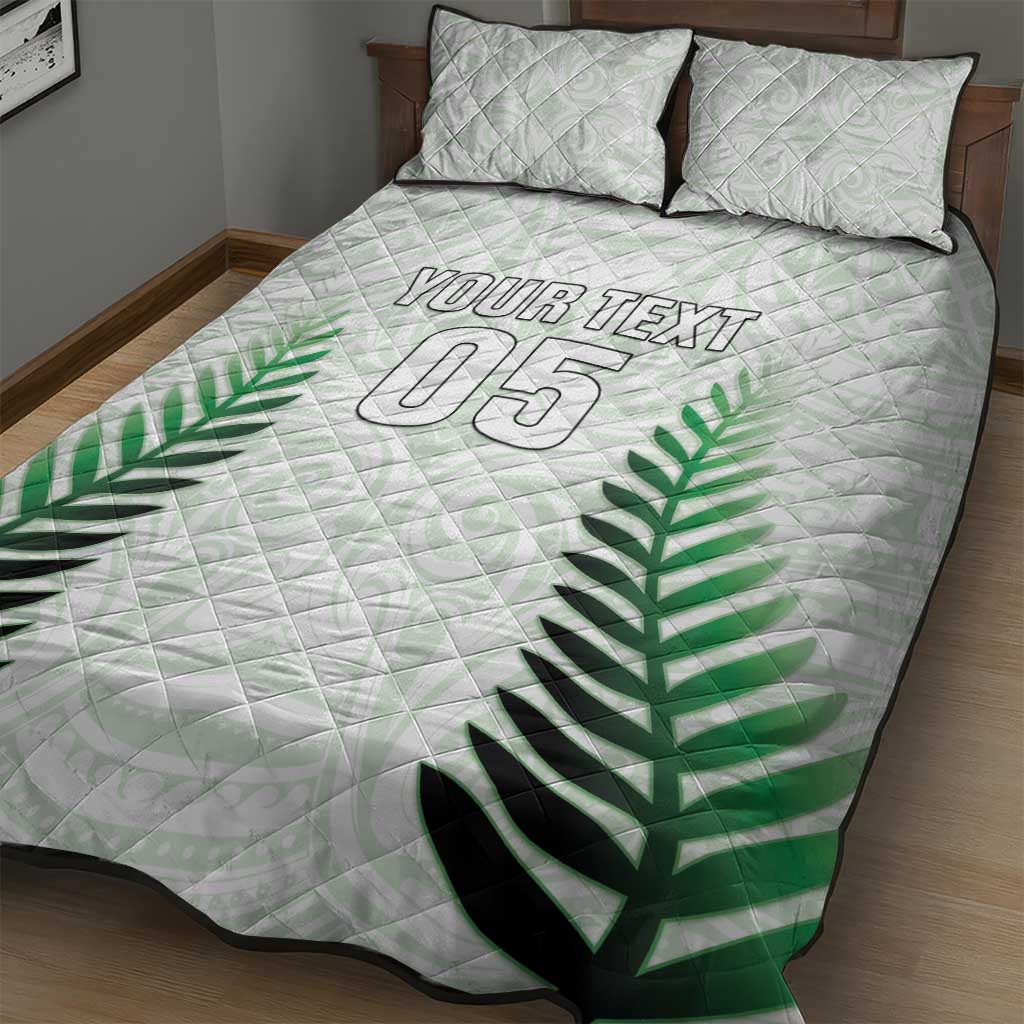 Custom New Zealand Fern Football Quilt Bed Set Simple Style