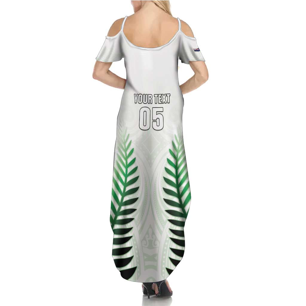 Custom New Zealand Fern Football Summer Maxi Dress Simple Style