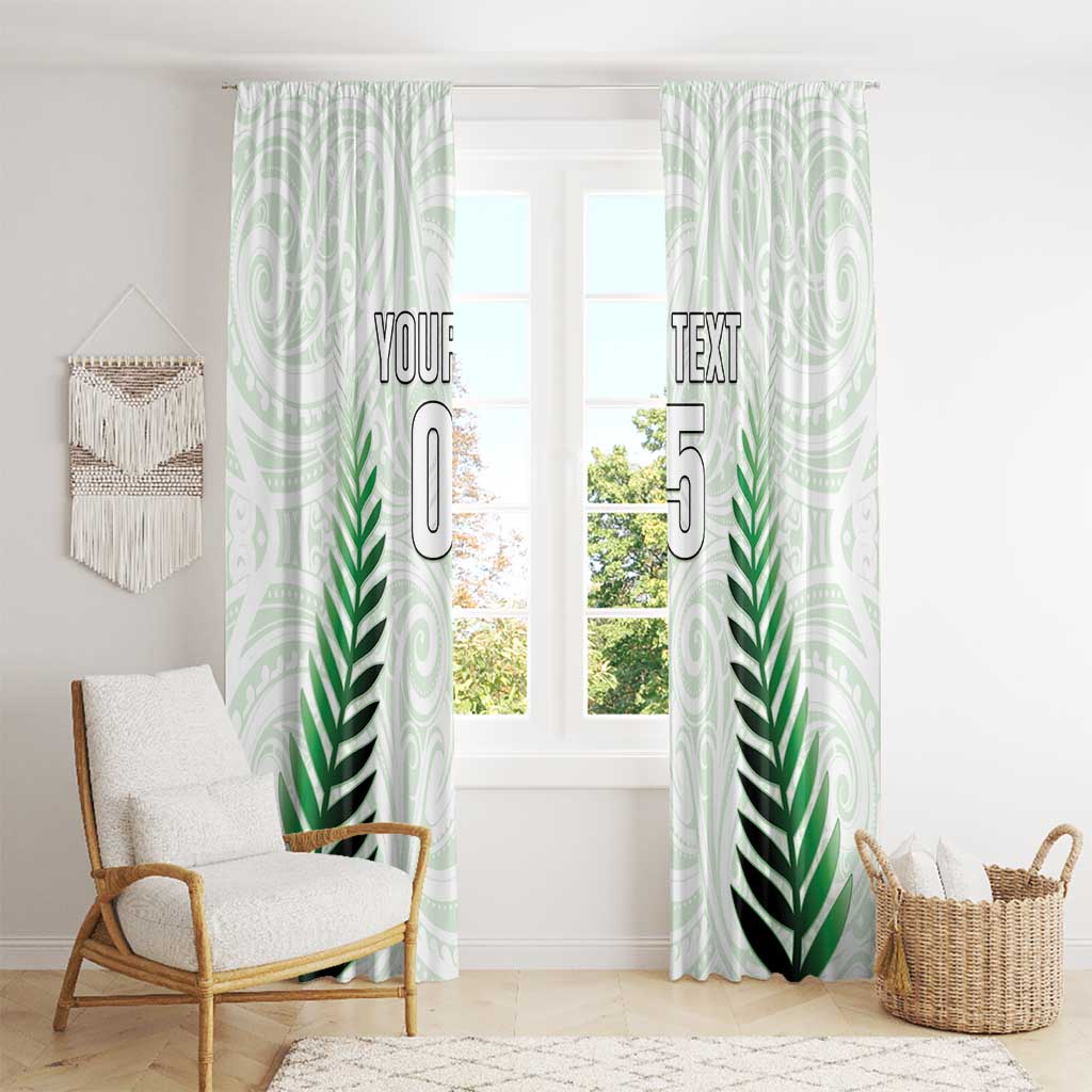 Custom New Zealand Fern Football Window Curtain Simple Style