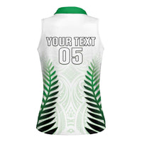 Custom New Zealand Fern Football Women Sleeveless Polo Shirt Simple Style
