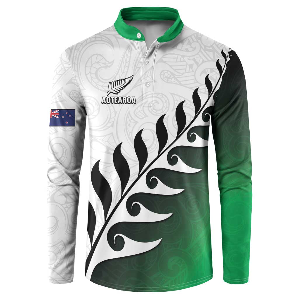 Custom New Zealand Football Button Sweatshirt Go Aotearoa