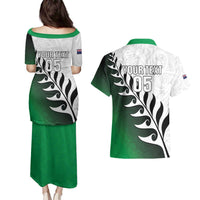 Custom New Zealand Football Couples Matching Puletasi and Hawaiian Shirt Go Aotearoa