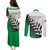 Custom New Zealand Football Couples Matching Puletasi and Long Sleeve Button Shirt Go Aotearoa