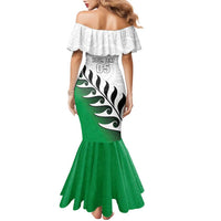 Custom New Zealand Football Family Matching Mermaid Dress and Hawaiian Shirt Go Aotearoa