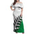 Custom New Zealand Football Family Matching Off Shoulder Maxi Dress and Hawaiian Shirt Go Aotearoa