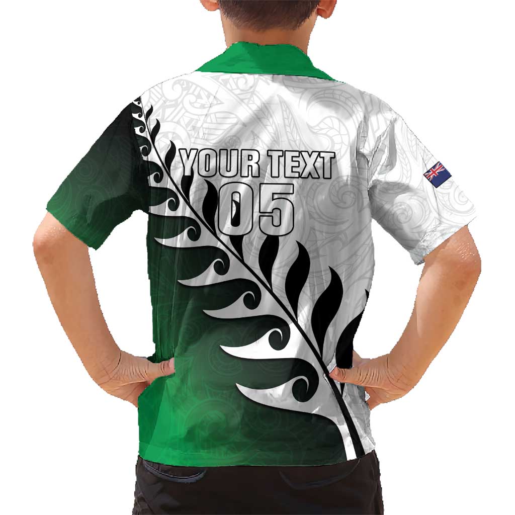 Custom New Zealand Football Kid Hawaiian Shirt Go Aotearoa